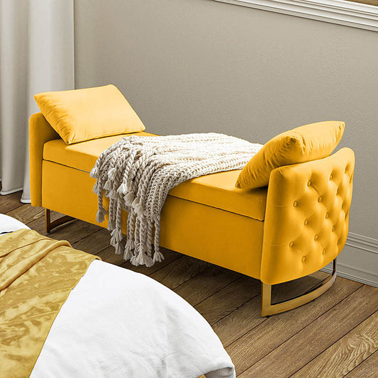 Upholstered Flip Top Storage Bench