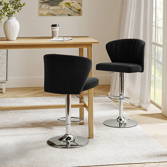 Troy Velvet Swivel Barstool