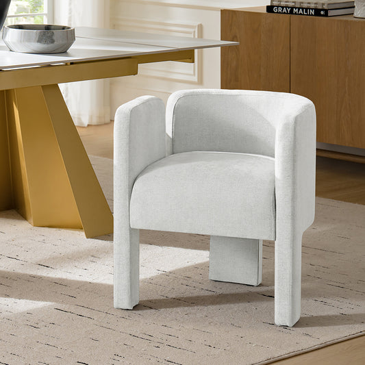Elias Modern Dining Chair with Cushioned Seat and Segmented Back