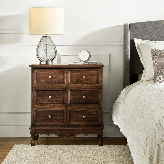 Galatea 3-Drawer Bedside Table with Charging Station