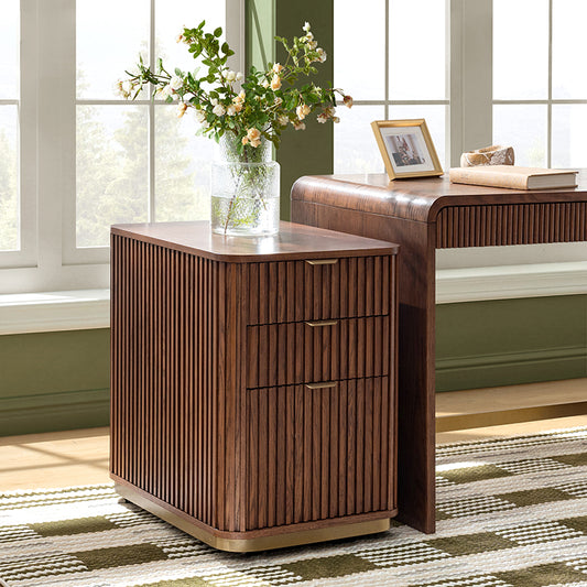 Mason Modern Fluted 3-Drawer Filing Cabinet