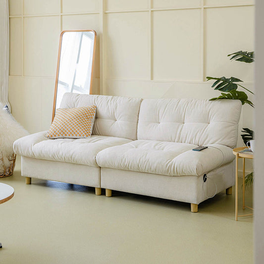 Hilario Loveseat with USB-C Ports Tufted Design