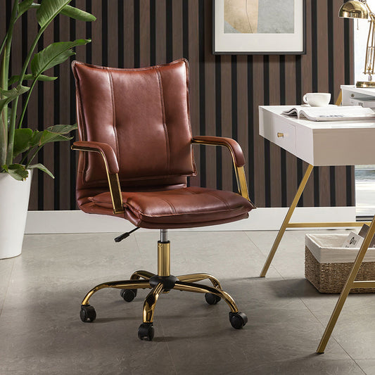 Vegan Leather Adjustable Task Chair