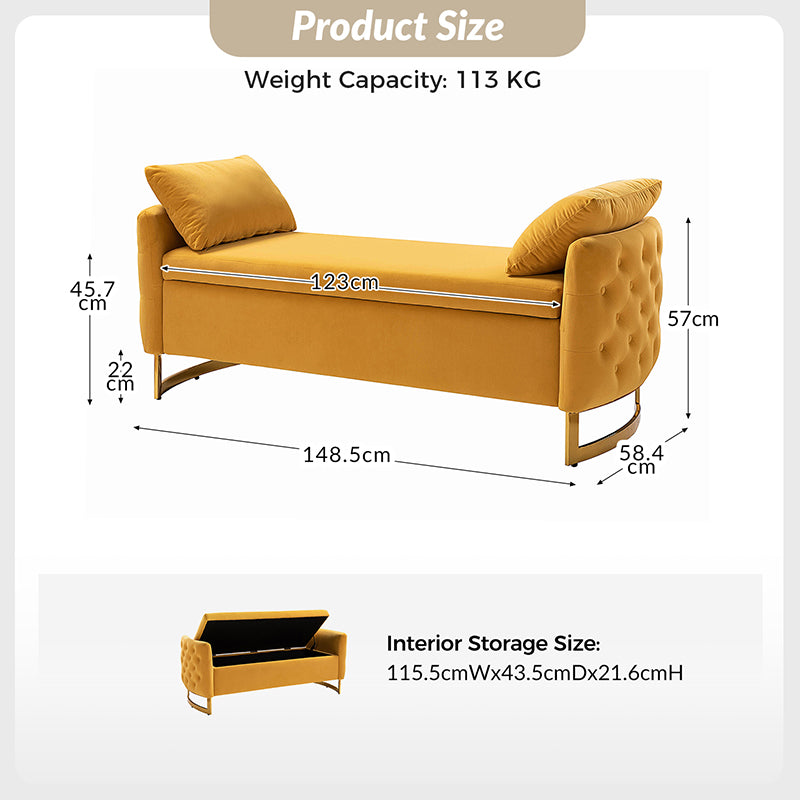 Angelo Upholstered Flip Top Storage Bench