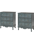 Galatea 3-Drawer Bedside Table with Charging Station