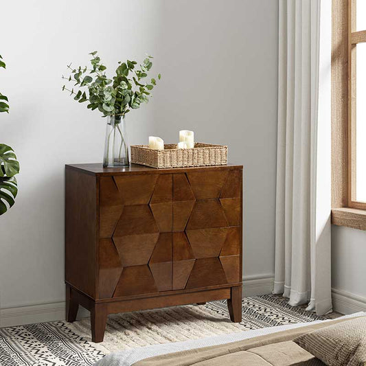 2-Door Sideboard Cabinet with Push Open & Adjustable Shelf