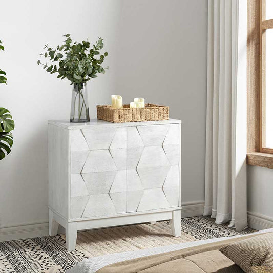 2-Door Sideboard Cabinet with Push Open & Adjustable Shelf