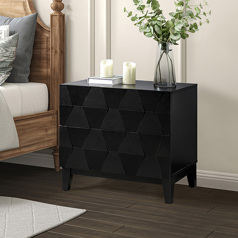 2 - Drawer Nightstand with Built-In Outlets