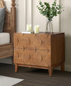 2 - Drawer Nightstand with Built-In Outlets