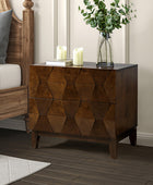 2 - Drawer Nightstand with Built-In Outlets