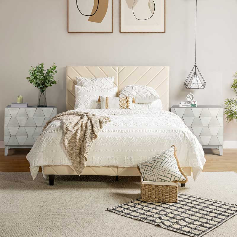 2 - Drawer Nightstand with Built-In Outlets
