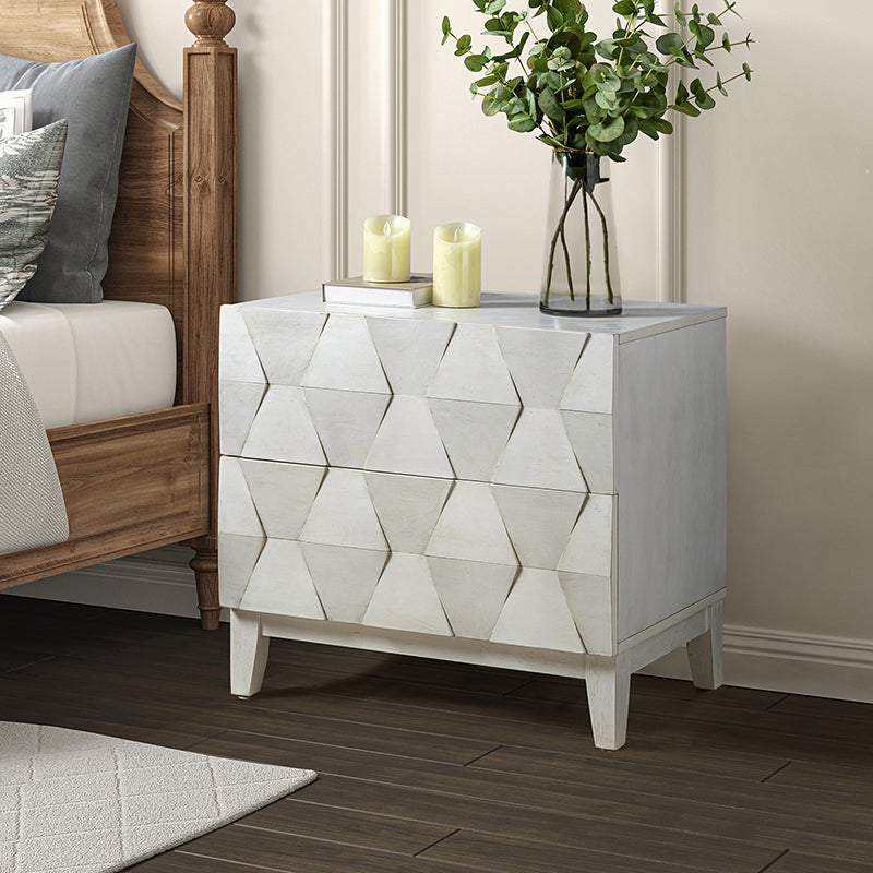 2 - Drawer Nightstand with Built-In Outlets