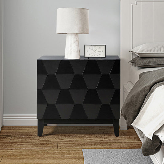 2 - Drawer Nightstand with Built-In Outlets