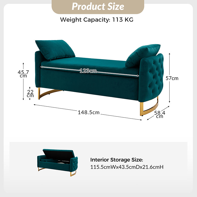 Angelo Upholstered Flip Top Storage Bench