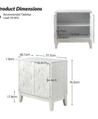 Kamu 2-Door Sideboard Cabinet with Push Open & Adjustable Shelf
