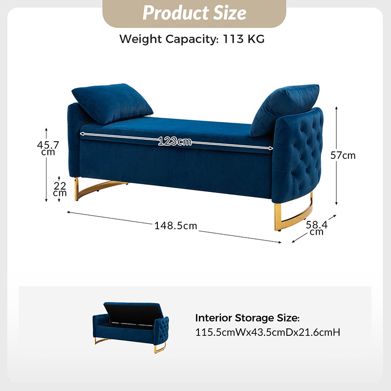 Angelo Upholstered Flip Top Storage Bench