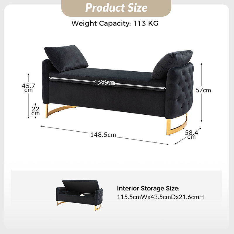 Angelo Upholstered Flip Top Storage Bench