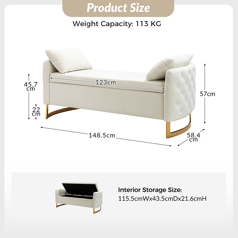 Angelo Upholstered Flip Top Storage Bench