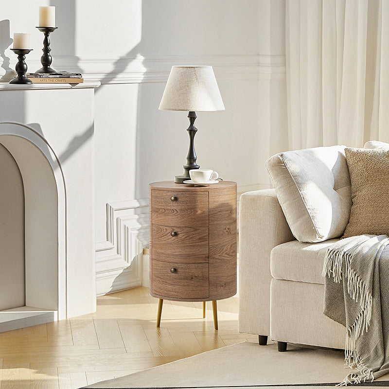 66 cm Tall Drum 3 - Drawer End Table