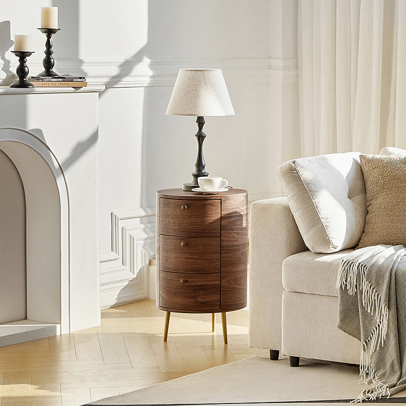 66 cm Tall Drum 3 - Drawer End Table