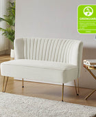 Ainhoa Velvet Mid-Century Modern Upholstered Loveseat with Hairpin Legs