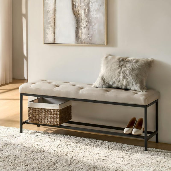 Vegan Leather Bench