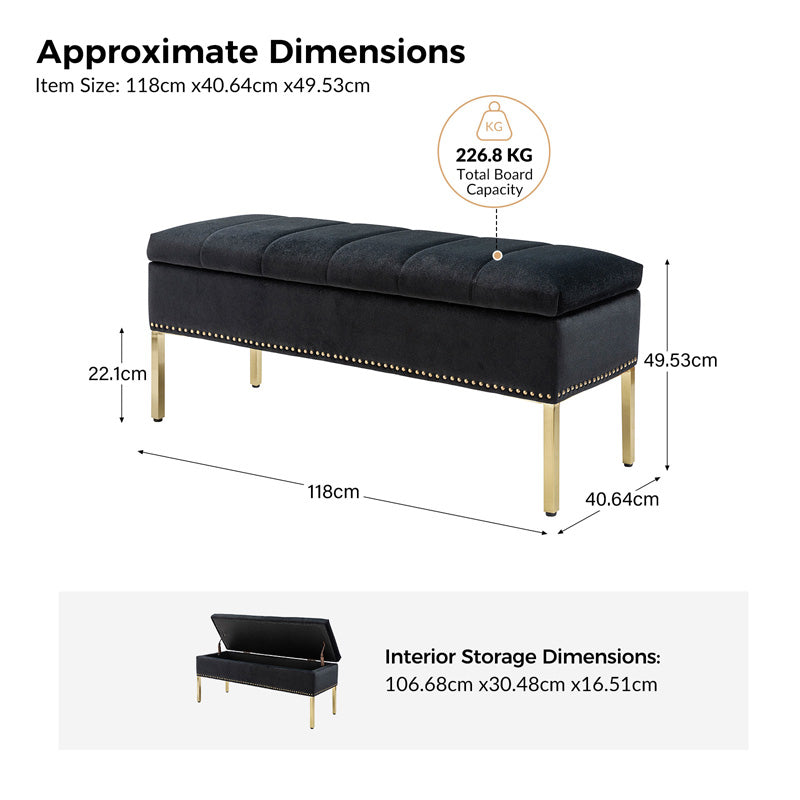 Egmund Upholstered Flip Top Storage Bench