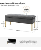 Egmund Upholstered Flip Top Storage Bench