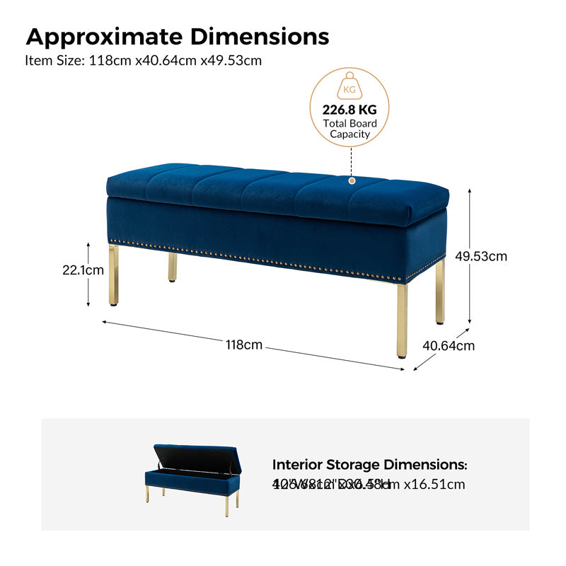 Egmund Upholstered Flip Top Storage Bench