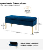 Egmund Upholstered Flip Top Storage Bench