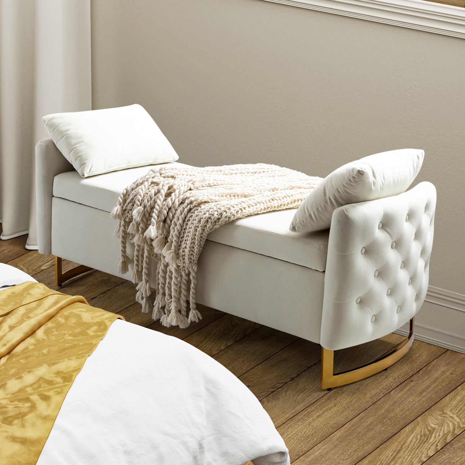 Angelo Upholstered Flip Top Storage Bench