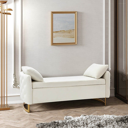 Upholstered Flip Top Storage Bench