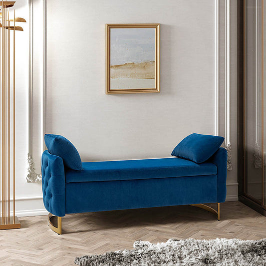 Upholstered Flip Top Storage Bench