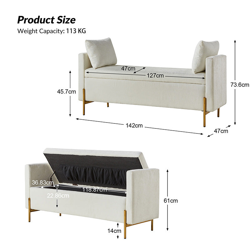 Arvid Flip Top Upholstered Storage Bench