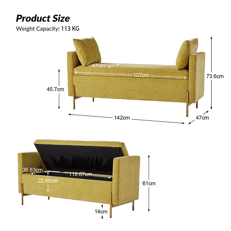 Arvid Flip Top Upholstered Storage Bench