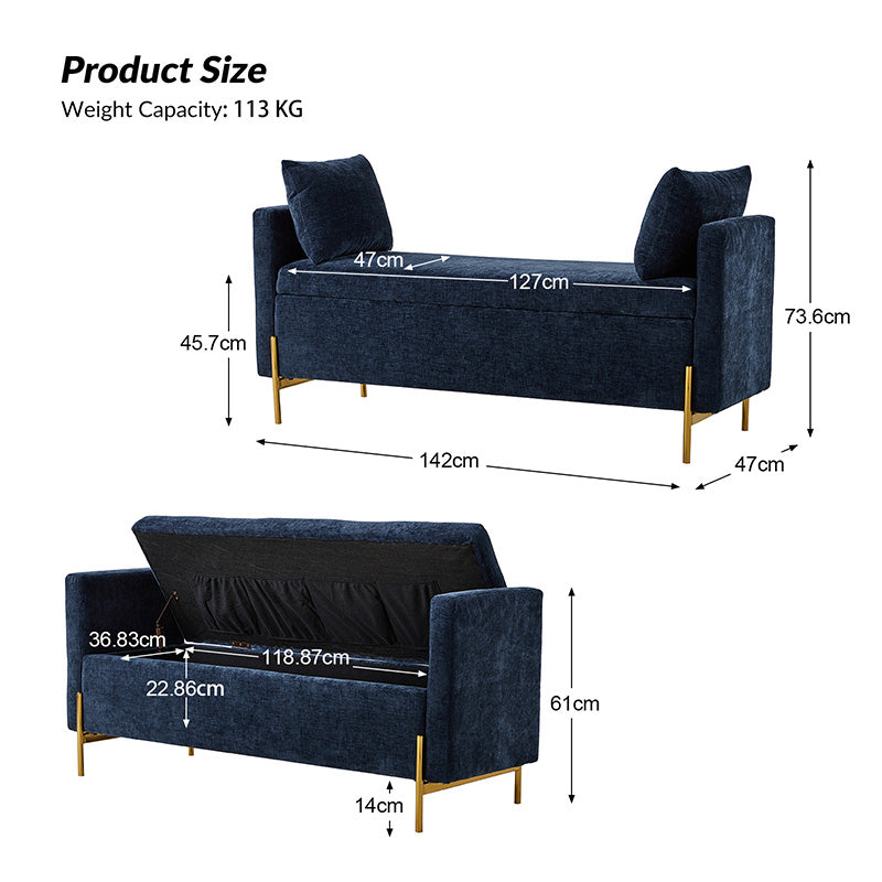 Arvid Flip Top Upholstered Storage Bench