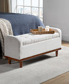 Clover Storage Bench – Tufted Seat with Hidden Organiser Space