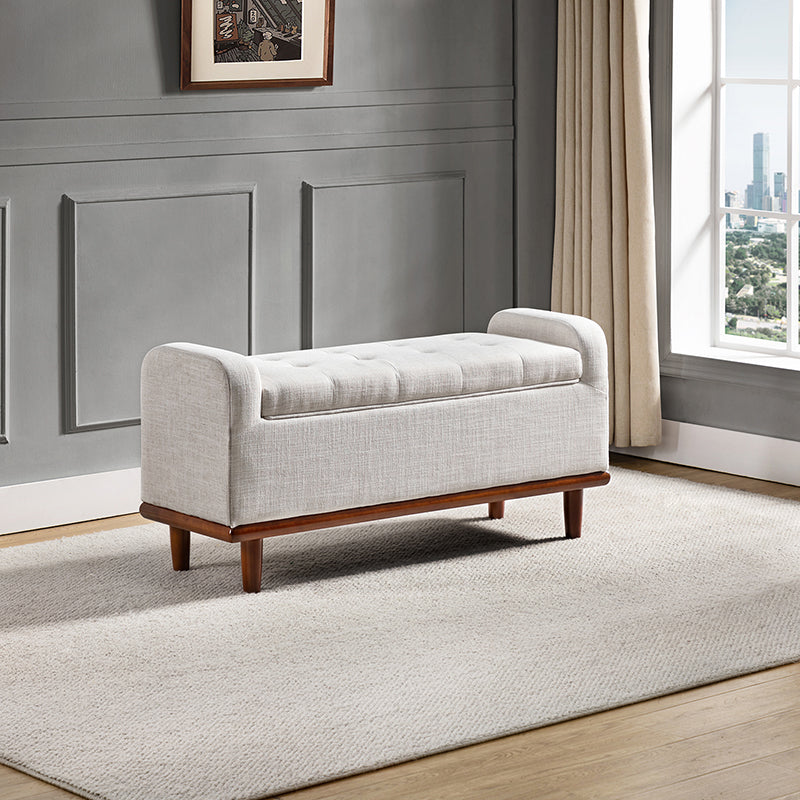 Clover Storage Bench – Tufted Seat with Hidden Organiser Space