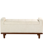 Clover Storage Bench – Tufted Seat with Hidden Organiser Space