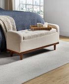 Clover Storage Bench – Tufted Seat with Hidden Organiser Space