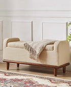 Clover Storage Bench – Tufted Seat with Hidden Organiser Space