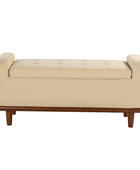 Clover Storage Bench – Tufted Seat with Hidden Organiser Space
