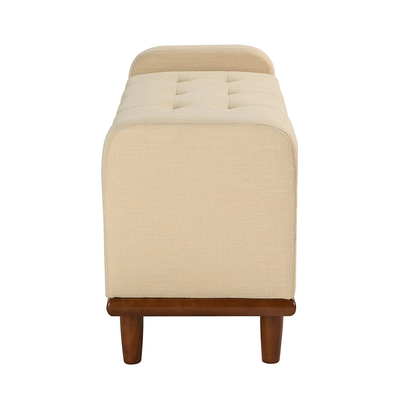 Clover Storage Bench – Tufted Seat with Hidden Organiser Space