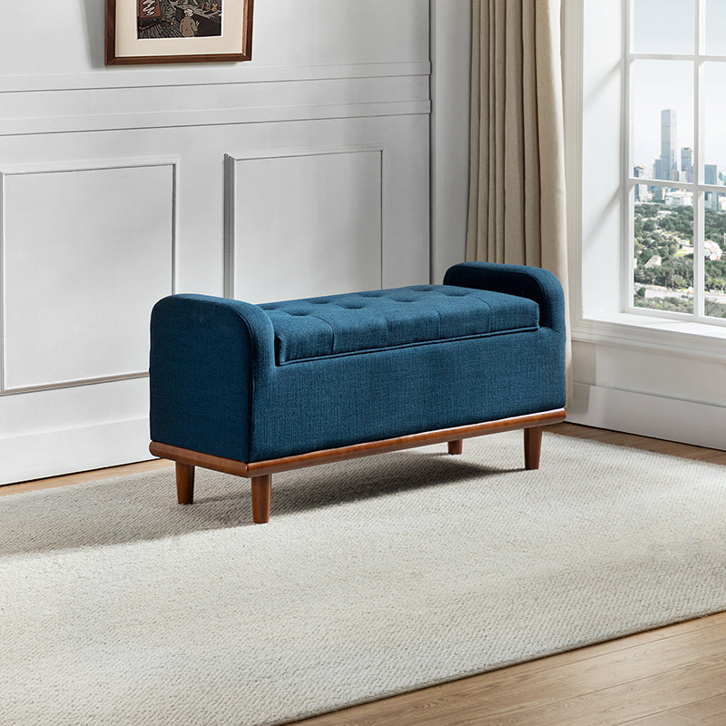 Clover Storage Bench – Tufted Seat with Hidden Organiser Space
