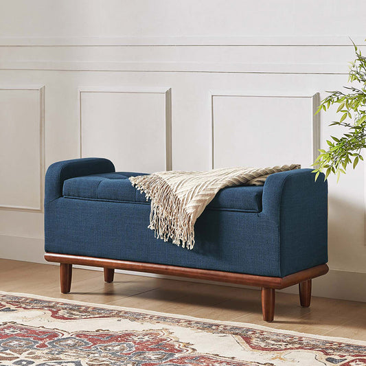 Clover Storage Bench – Tufted Seat with Hidden Organiser Space