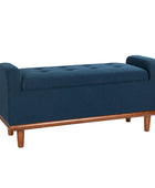 Clover Storage Bench – Tufted Seat with Hidden Organiser Space