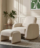 Richard Soft Corduroy Rocking Chair and Ottoman