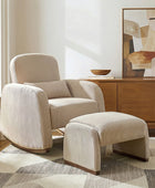 Richard Soft Corduroy Rocking Chair and Ottoman