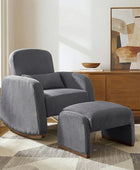 Richard Soft Corduroy Rocking Chair and Ottoman