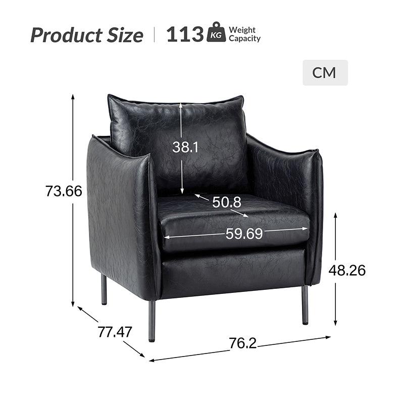 Felix Faux Leather Armchair